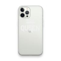 Queen zwart: iPhone 12 Pro Max Transparant Hoesje