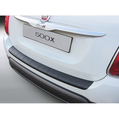 Bumper beschermer passend voor Fiat 500X 2/2015- Zwart 'Ribbed' GRRBP997