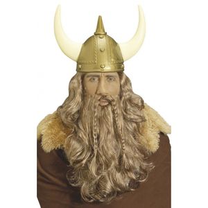 Luxe viking pruik met baard en snor