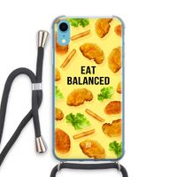 Eat Balanced: iPhone XR Transparant Hoesje met koord