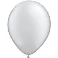 25x stuks Voordelige metallic zilveren ballonnen   -