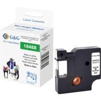 G&G Labeltape Polyamide Tapekleur: Wit Tekstkleur: Zwart 12 mm 3.5 m