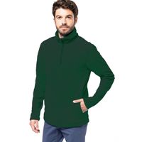Fleece trui - donkergroen - warme sweater - voor heren - polyester 2XL  -