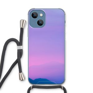 Sunset pastel: iPhone 13 Transparant Hoesje met koord