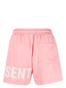 Represent short de bain à taille ajustable à logo imprimé - Rose