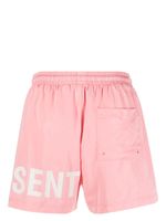 Represent short de bain à taille ajustable à logo imprimé - Rose