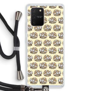 Slapende poes: Samsung Galaxy S10 Lite Transparant Hoesje met koord
