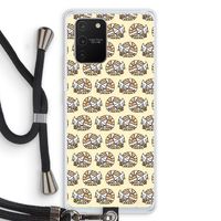 Slapende poes: Samsung Galaxy S10 Lite Transparant Hoesje met koord