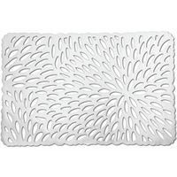 8x Rechthoekige placemats glanzend zilver 29 x 44 cm