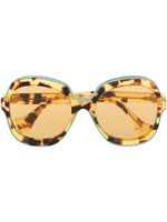 Gucci Eyewear lunettes de soleil à monture oversize - Marron