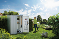 Biohort Metalen Tuinkast 190 LARGE - Zilver - 192x155x184 cm- Plat dak- Metaal- Biohort