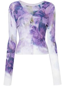 TWINSET cardigan Dual à fleurs - Violet