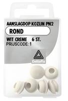 Aanslagdop kozijn pn2 rond wit - Deltafix