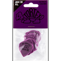 Dunlop Tortex Jazz III XL 1.14mm 12 stuks, paars