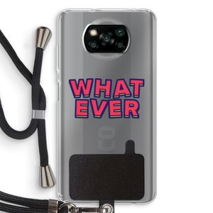 Whatever: Xiaomi Poco X3 NFC Transparant Hoesje met koord