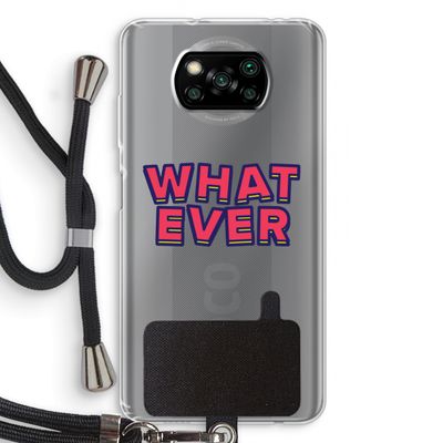 Whatever: Xiaomi Poco X3 NFC Transparant Hoesje met koord