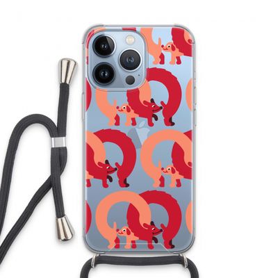 Dogs: iPhone 13 Pro Transparant Hoesje met koord
