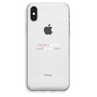 uzelf graag zien: iPhone XS Max Transparant Hoesje
