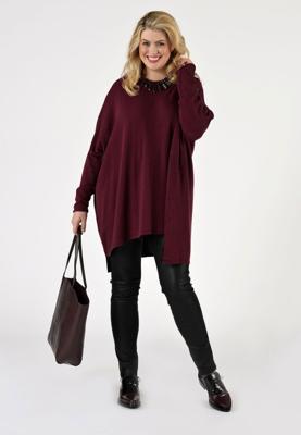 Yoek Leren legging full stretch | Rood | Maat 46