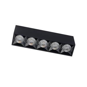 Lyora Zwarte opbouwspotMidi Led 5x1 leds - 4000K - 10058