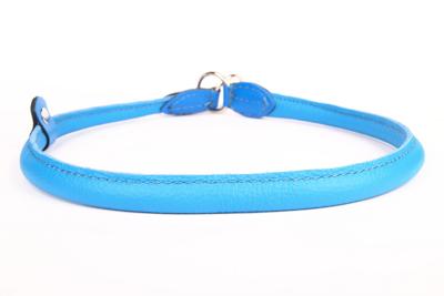 Leren sliphalsband - 65 cm (10 mm) - lichtblauw