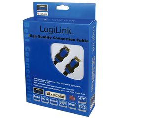 LogiLink CHB1101 HDMI-kabel HDMI Aansluitkabel HDMI-A-stekker, HDMI-A-stekker 1.00 m Zwart