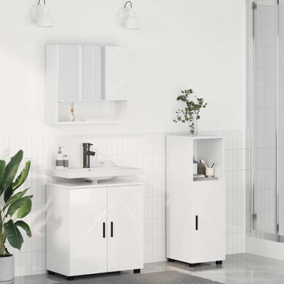Badkamermeubelset 3 pcs Hoogglans wit 61 x 35 x 64 cm