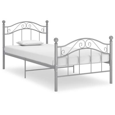 Bedframe metaal grijs 100x200 cm