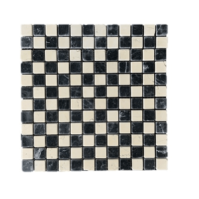Terre d&apos;Azur Mosaic Strip Biancone / Nero 30x30 cm
