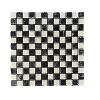Terre d&apos;Azur Mosaic Strip Biancone / Nero 30x30 cm