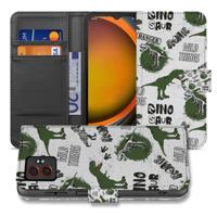 Portemonnee Hoesje Samsung Galaxy Xcover 7 Pro Dino Print PU Leer
