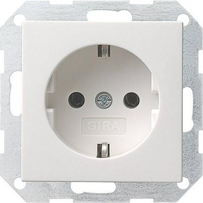 GIRA 018827 Wandcontactdoos met randaarde Inzetstuk System 55, Standaard 55, E2, Event, Event Clear, Event Opaque, Esprit, ClassiX Zuiver wit, Mat 1 stuk(s)