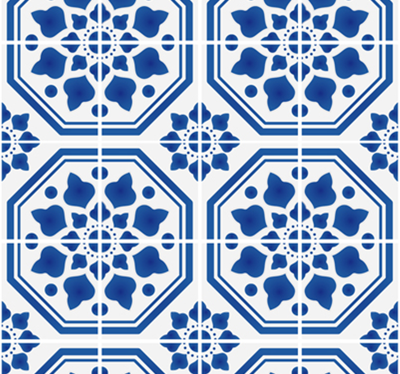 Blauw Sapphire behang woonkamer