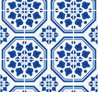 Blauw Sapphire behang woonkamer