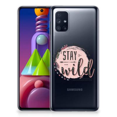 Samsung Galaxy M51 Telefoonhoesje met Naam Boho Stay Wild Samsung Galaxy M51 Telefoonhoesje met Naam Boho Stay Wild