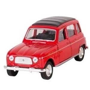 Modelauto Renault 4 rood 11 cm