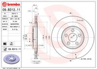 Remschijf BREMBO, Remschijftype: Binnen geventileerd, u.a. für Jaguar, Daimler