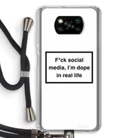 I'm dope: Xiaomi Poco X3 Pro Transparant Hoesje met koord