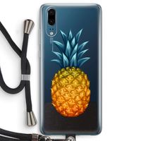 Grote ananas: Huawei P20 Transparant Hoesje met koord