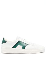 Santoni baskets en cuir à détail de logo - Blanc
