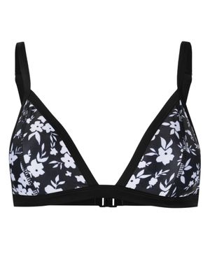 Duskii haut de bikini triangle à fleurs - Noir