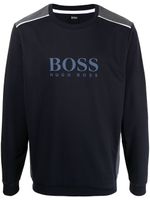 BOSS pull à logo imprimé - Bleu