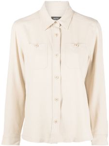 A.P.C. chemise Chloé à manches longues - Tons neutres