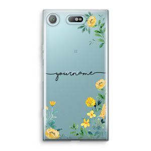 Gele bloemen: Sony Xperia XZ1 Compact Transparant Hoesje