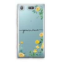 Gele bloemen: Sony Xperia XZ1 Compact Transparant Hoesje