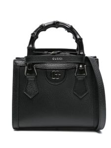 Gucci mini sac à main Diana en cuir - Noir