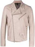 Tagliatore Franklin suede biker jacket - Tons neutres