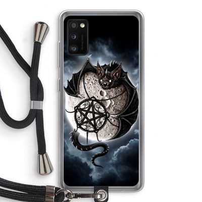 Volle maan: Samsung Galaxy A41 Transparant Hoesje met koord