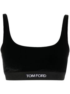 TOM FORD brassière à bande logo - Noir