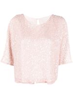 Fely Campo blouse en soie à sequins - Rose